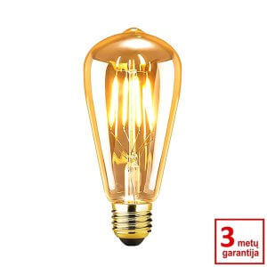 2vnt 4W E27 2700K-3000K LED filamentinė lemputė