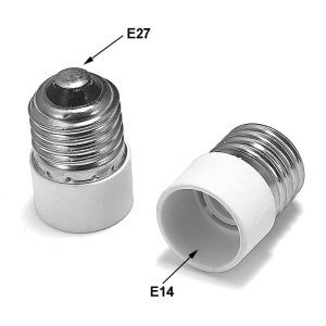 E27 > E14 adapteris lemputei