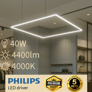 Premium 40W rėminė LED panelė 4000K