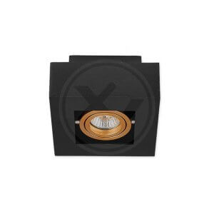 Paviršinis akcentinis GU10 šviestuvas juodas