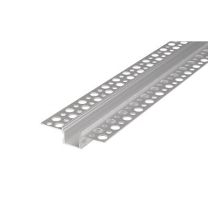 2m 12mm priglaistomas aliuminis profilis LED juostai su dangteliu