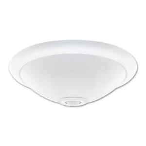 2xE27 PIR PC Šviestuvas su judesio davikliu paviršinis apvalus