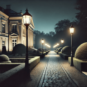 E27 IP44 229cm Lauko šviestuvas pastatomas juodas