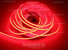 12V 12W/m Raudona COB LED juosta