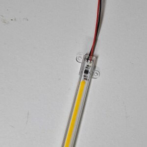 1m 220V 3000K LED COB juosta su profiliu šilta balta šviesa