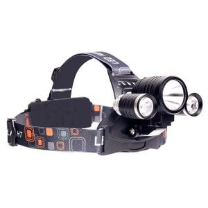 Įkraunamas 5W LED prožektorius ant galvos