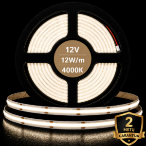12V 12W 4000K COB led juosta
