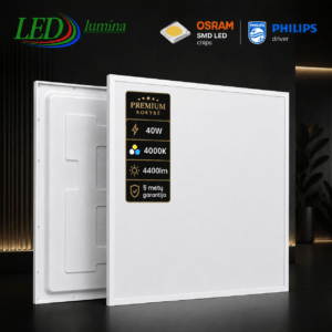 Premium 40W LED panelė 4000K