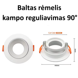 Akcentinis šviestuvas baltas