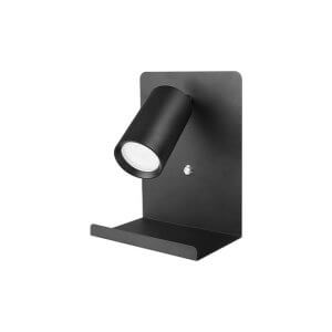 GU10 sieninis šviestuvas 150mm juodas kraipomas