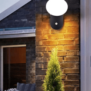 Sieninis LED lauko šviestuvas su judesio davikliu 12W 3000K IP65