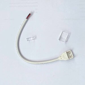 COB Lauko LED juostos užmaitinimo laidas