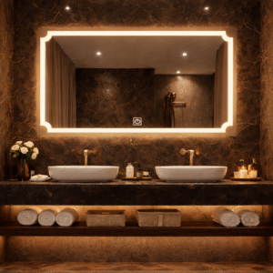 LED veidrodis 140×70 cm