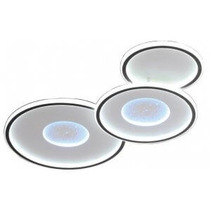 LED lubų šviestuvas, 106W, juodas, šilta balta šviesa