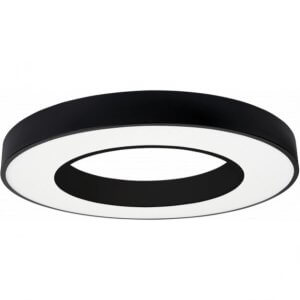 LED lubų šviestuvas, 36W, juodas, apvalus, neutrali balta šviesa