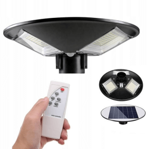 100W Gatvės šviestuvas su saulės baterija ir judesio davikliu IP66 6500K