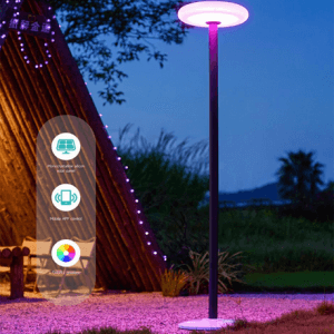 LED sodo šviestuvas 80W RGBW, valdomas telefonu