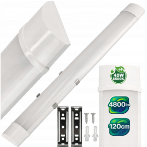 40W / 6500K / 120cm LED juostinis šviestuvas 4800lm – ryški šalta šviesa