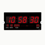 LED skaitmeninis sieninis laikrodis raudonas