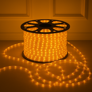 Amber spalvos LED lauko girlianda „Virvė”