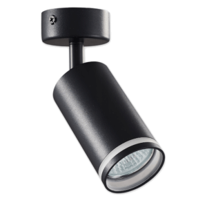 Kryptinis GU10 šviestuvas juodas