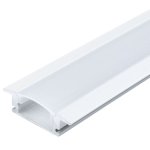 LED jusotų profiliai - 2m Profilis LED juostai, įleidžiamas, baltas, baltas dangtelis, 24.5x7