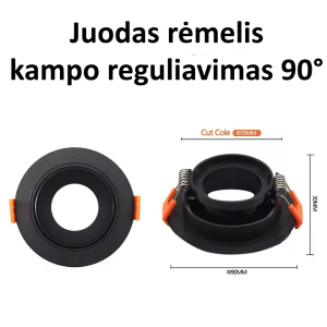 Akcentinis šviestuvas juodas