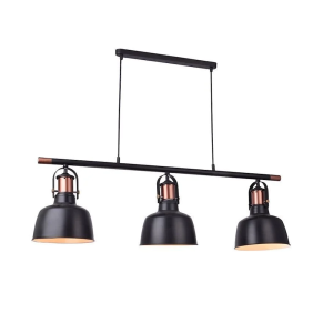 Pakabinamas šviestuvas 3 dalių juodas