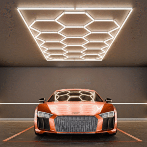 484x243cm 696W 4000K LED HEXAGON garažo apšvietimo komplektas