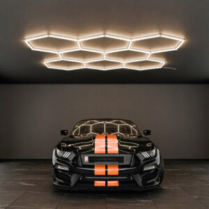 313 x 298cm 280W 4000K LED HEXAGON garažo apšvietimo komplektas