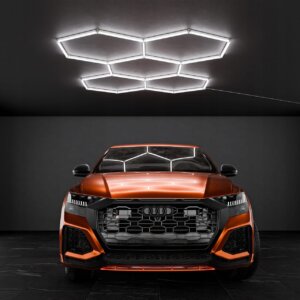 298 x 209cm 192W 6500K LED HEXAGON garažo apšvietimo komplektas