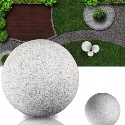 sodo lempa kamuolys su akmens imitacija 30 cm sodo lempa kamuolys su akmens imitacija