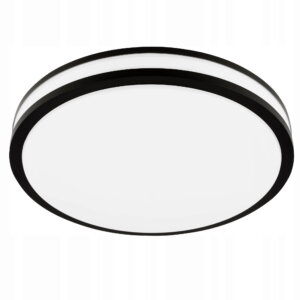 30W 40cm 4000K LED lubų šviestuvas, juodas, apvalus, neutrali balta šviesa