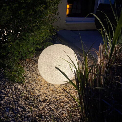 LED sodo lempa su akmens efektu IP65 sodo lempa kamuolys su akmens imitacija