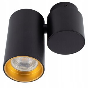 GU10 šviestuvas juoda + aukso spalva