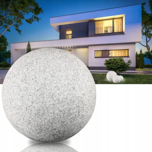 sodo lempa kamuolys su akmens imitacija 30 cm sodo lempa kamuolys su akmens imitacija