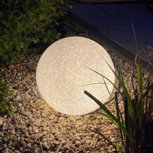 LED sodo lempa su akmens efektu IP65 sodo lempa kamuolys su akmens imitacija