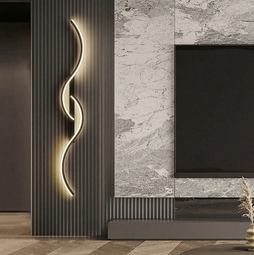 10W 80cm LED sieninis šviestuvas Juodas 3000K