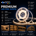 PREMIUM COB 24V 4000K 10W/m LED juosta IP65