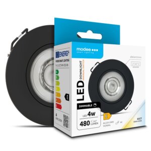 LED akcentinis įmontuojamas šviestuvas – 4 W, 3CCT, IP44, 480 lm, juodas
