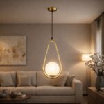 E27 lašo formos pakabinamas šviestuvas