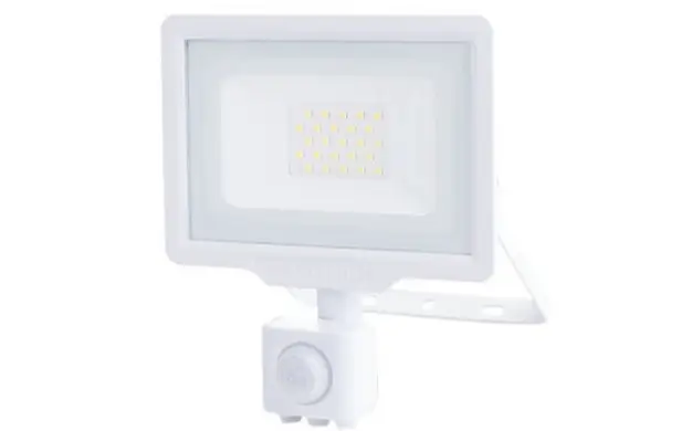 20W 2700K LED lauko prožektorius su judesio davikliu
