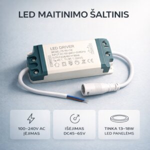 13-18W Maitinimo šaltinis LED panelėms