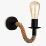 E27 LED sieninis šviestuvas virvė