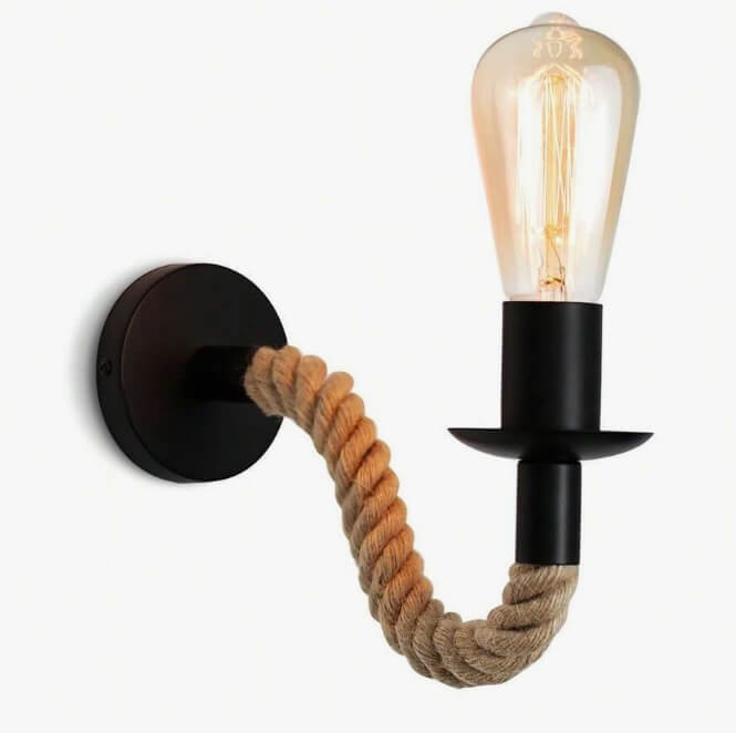 E27 LED sieninis šviestuvas virvė
