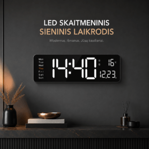LED sieninis laikrodis