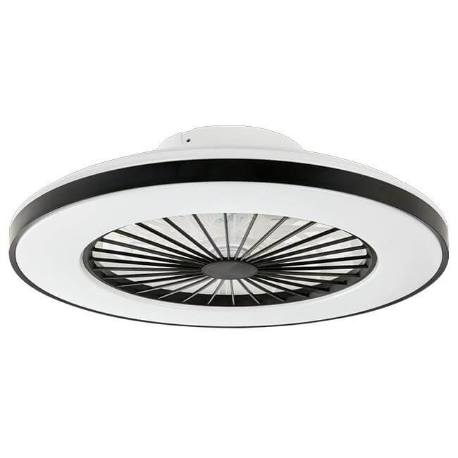 36W LED šviestuvas-ventiliatorius 3000K-6000K (50 cm, juodas)