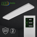 40W 120×30cm virštinkinė LED panelė 4000K