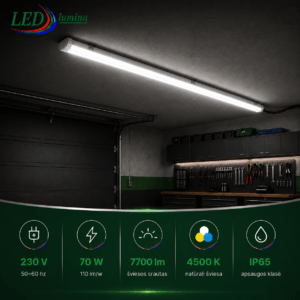 70W 150cm LED Hermetinis šviestuvas 4500K 7700 lm IP65